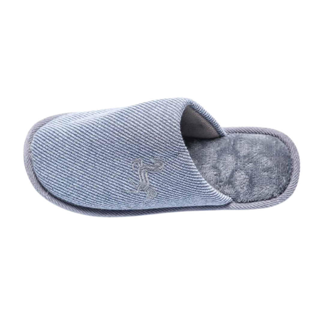 Herren Hausschuhe mit Stickerei – Komfortable Pantoffeln in Schwarz, Marineblau, Grau und Kamel (Größe 41-46)