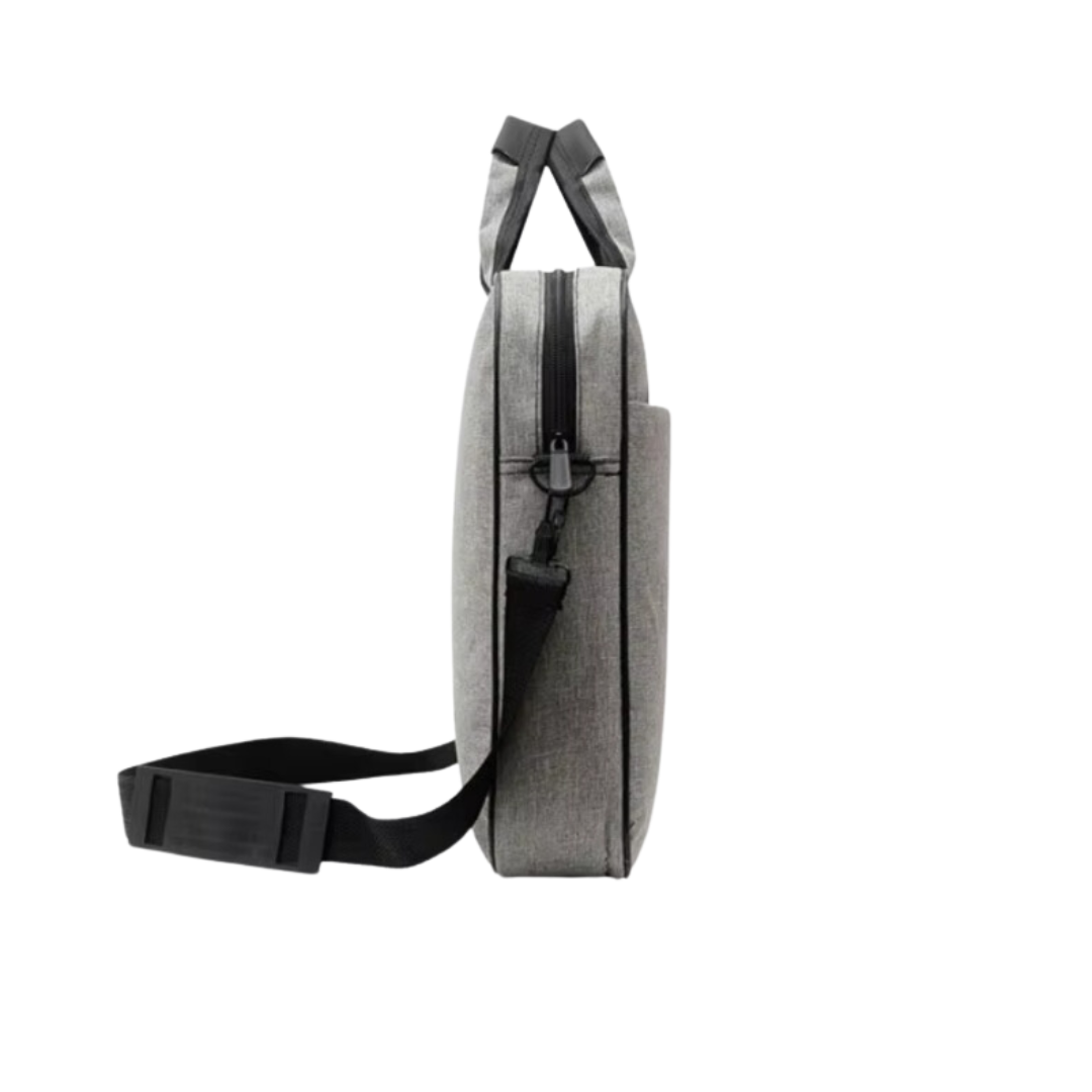 Laptop-Tasche für 15,6 & 17 Zoll – Wasserdicht, Slim Design, Business-Aktentasche mit Schultergurt – Grau & Schwarz
