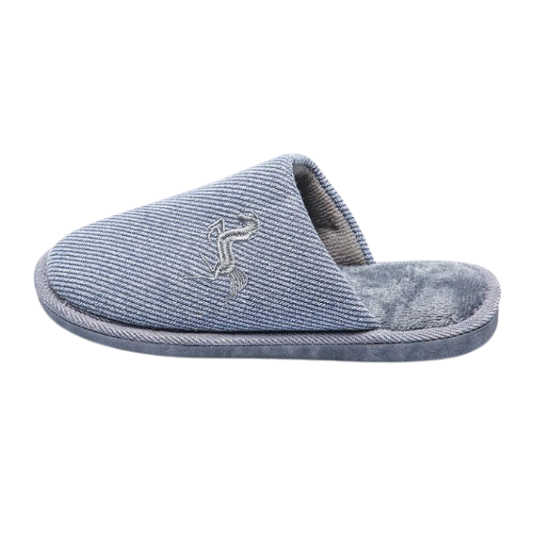 Herren Hausschuhe mit Stickerei – Komfortable Pantoffeln in Schwarz, Marineblau, Grau und Kamel (Größe 41-46)