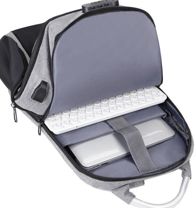 Herren Laptop Rucksack mit Passwortsperre und USB-Ladeanschluss - Ideal für Arbeit und Reisen und schule