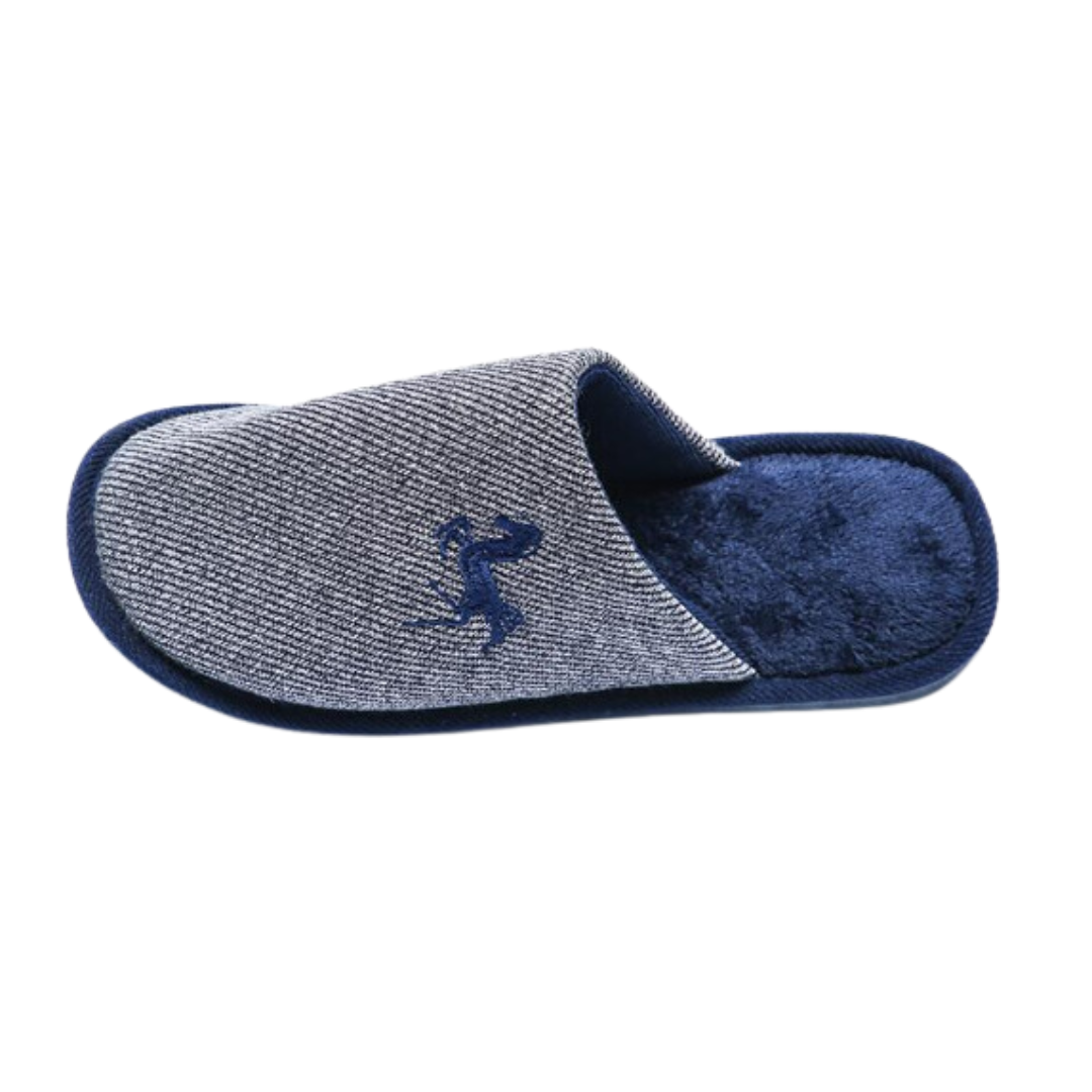 Herren Hausschuhe mit Stickerei – Komfortable Pantoffeln in Schwarz, Marineblau, Grau und Kamel (Größe 41-46)