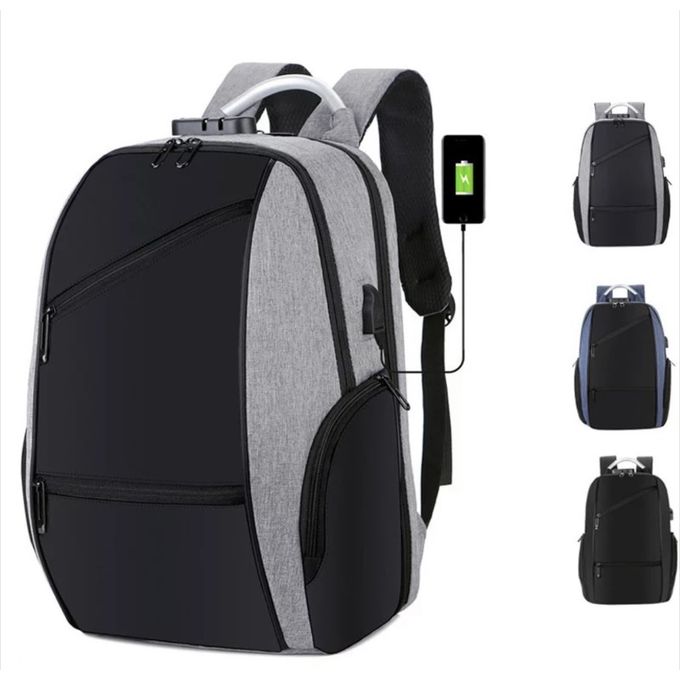 Herren Laptop Rucksack mit Passwortsperre und USB-Ladeanschluss - Ideal für Arbeit und Reisen und schule