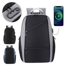 Herren Laptop Rucksack mit Passwortsperre und USB-Ladeanschluss - Ideal für Arbeit und Reisen und schule