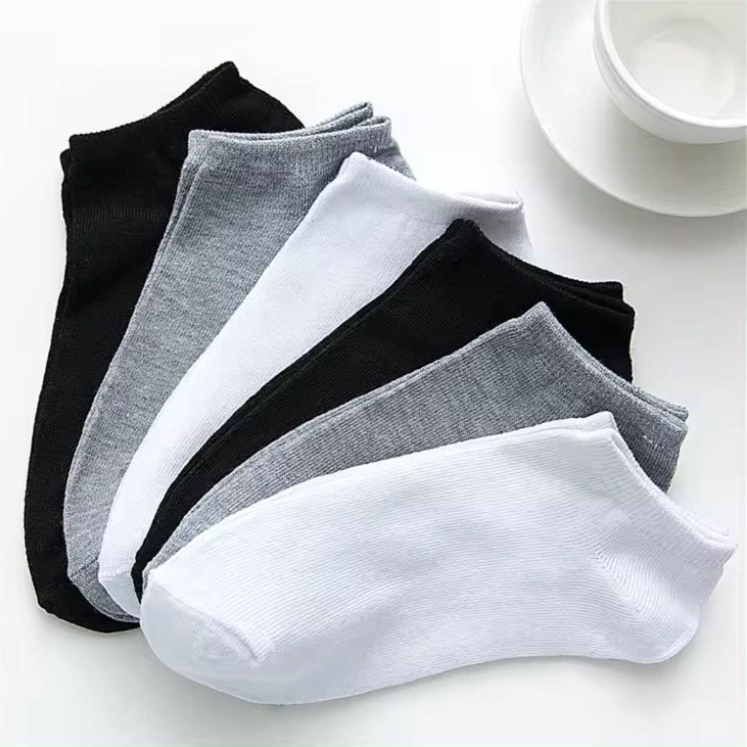 1 - 10 Paar Kurze Unisex Socken - Komfortabel und Atmungsaktiv in Klassischen Farben