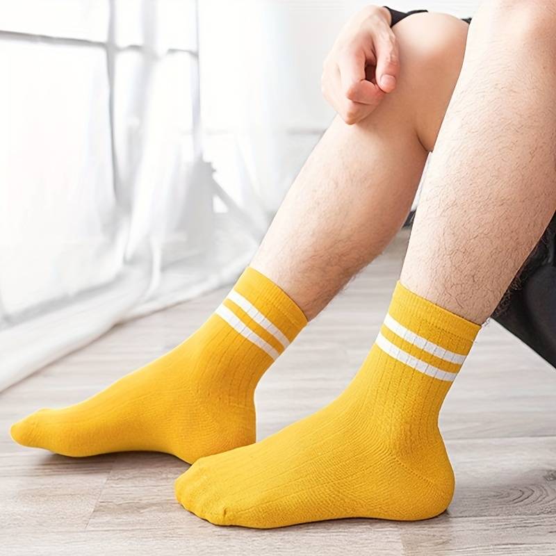 10 Paar Bunte Gestreifte Unisex Socken - Komfortabel und Modisch