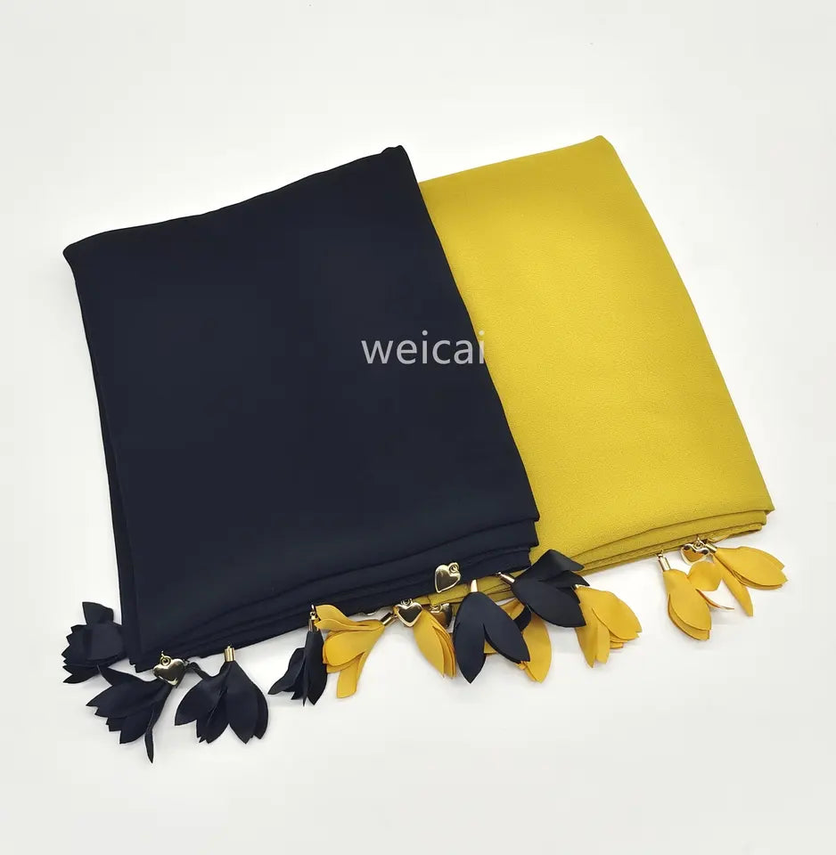 Hijab Chiffon 5 Farbe 180x75 cm Leicht 130g Optimaler Halt und Hoher Tragekomfor