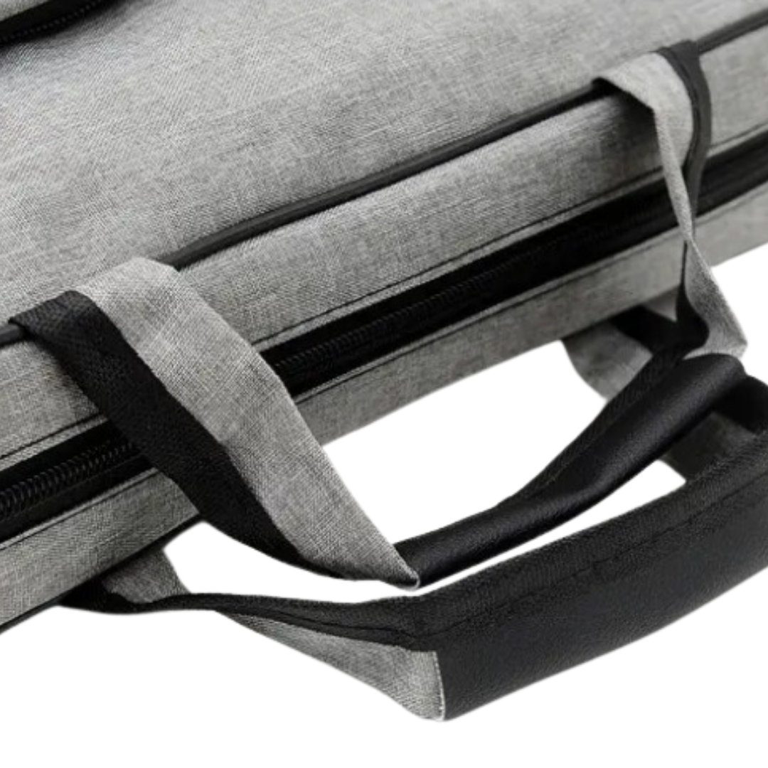 Laptop-Tasche für 15,6 & 17 Zoll – Wasserdicht, Slim Design, Business-Aktentasche mit Schultergurt – Grau & Schwarz