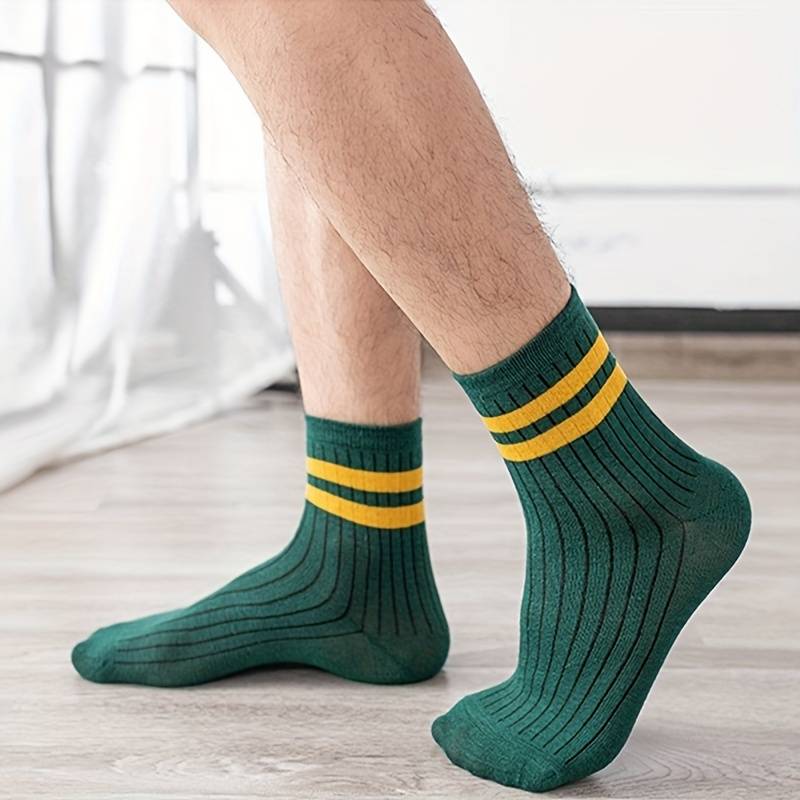 10 Paar Bunte Gestreifte Unisex Socken - Komfortabel und Modisch