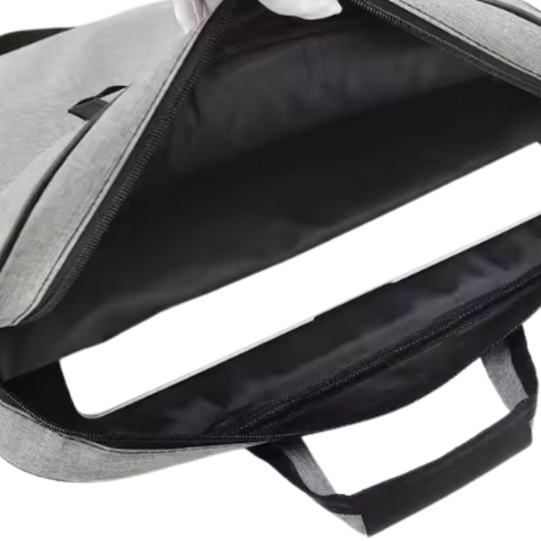 Laptop-Tasche für 15,6 & 17 Zoll – Wasserdicht, Slim Design, Business-Aktentasche mit Schultergurt – Grau & Schwarz