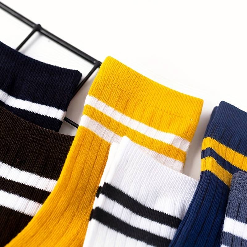 10 Paar Bunte Gestreifte Unisex Socken - Komfortabel und Modisch