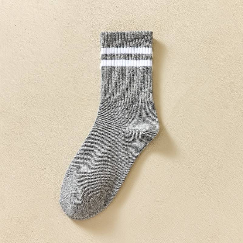 6 Paar Gestreifte Unisex Sportsocken - Bequem und Strapazierfähig