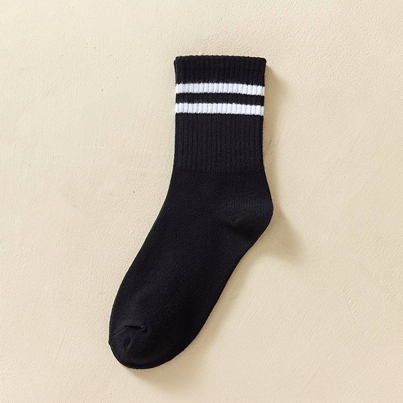 6 Paar Gestreifte Unisex Sportsocken - Bequem und Strapazierfähig