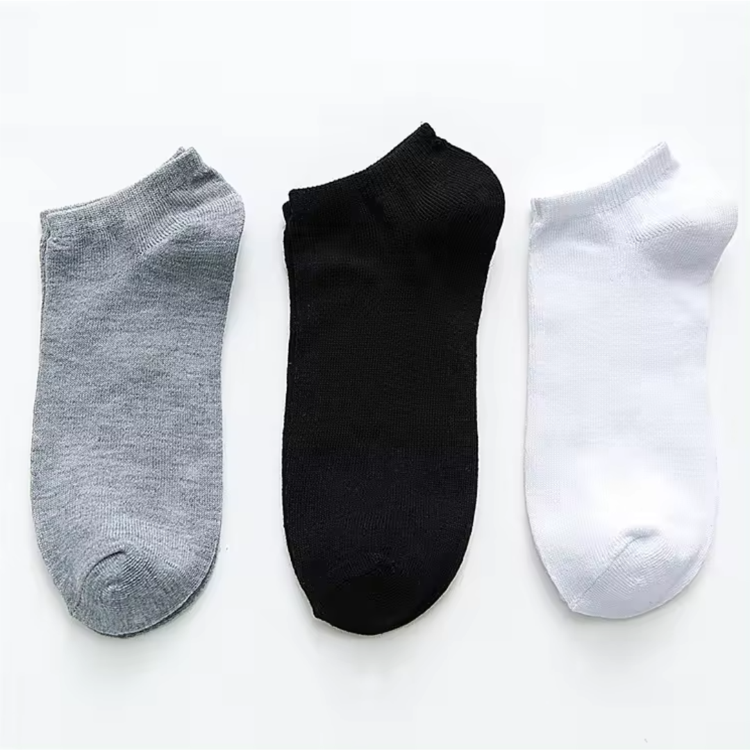 1 - 10 Paar Kurze Unisex Socken - Komfortabel und Atmungsaktiv in Klassischen Farben