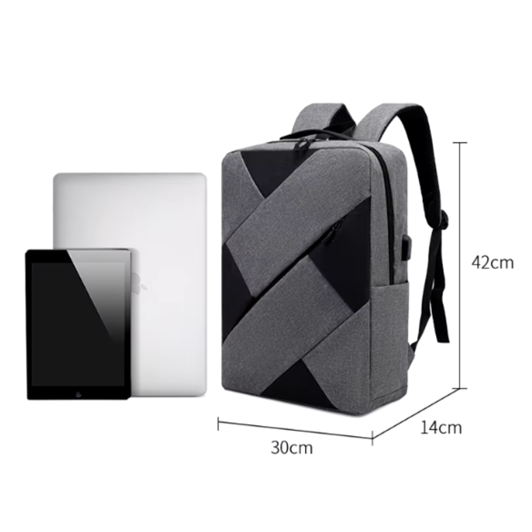 Laptop-Rucksack-Set mit USB-Anschluss | 3-teilig | Leicht & Wasserdicht | Ideal für Alltag & Reisen