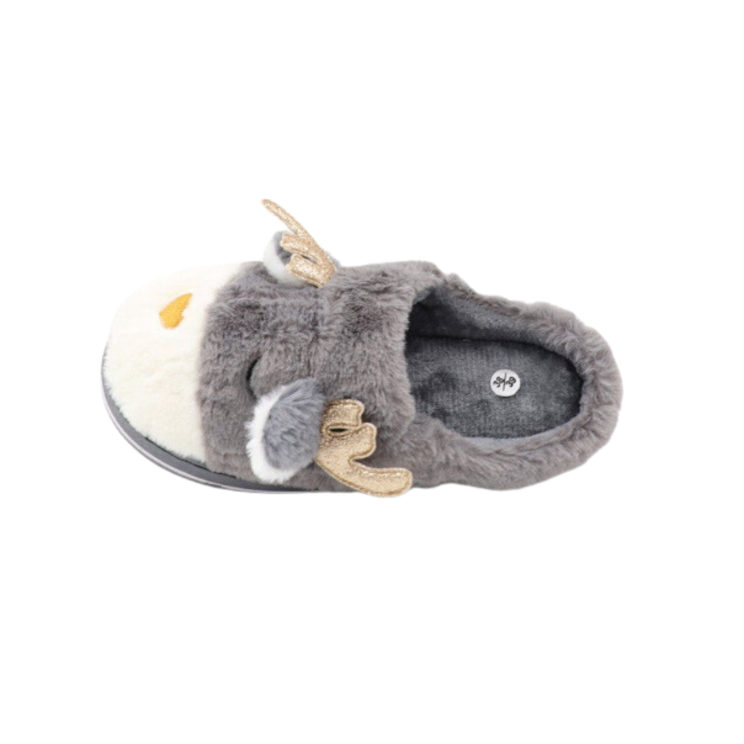 Kuschelige Rentier-Hausschuhe für Damen – Bequeme Winter-Pantoffeln in Braun, Grau & Rosa