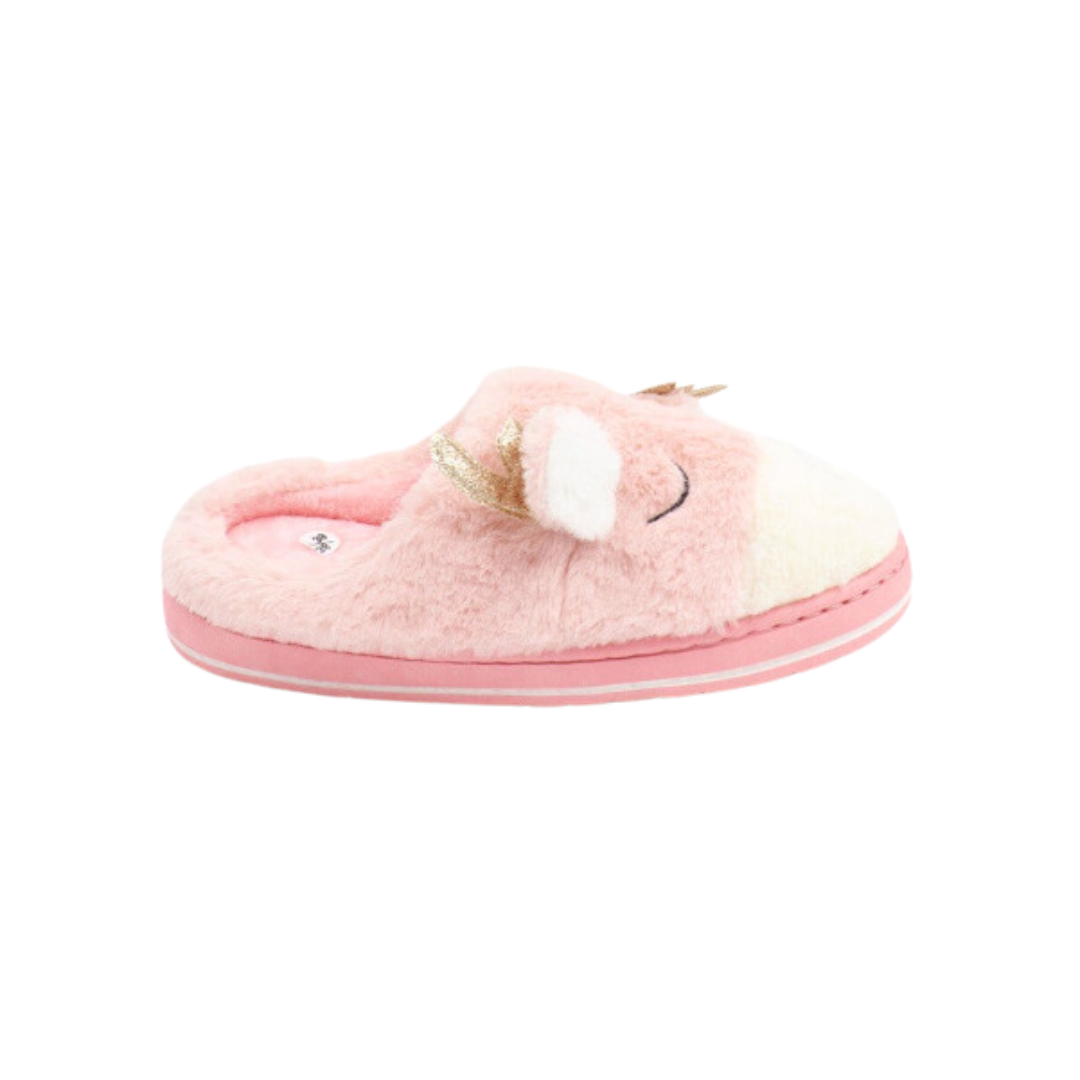 Kuschelige Rentier-Hausschuhe für Damen – Bequeme Winter-Pantoffeln in Braun, Grau & Rosa