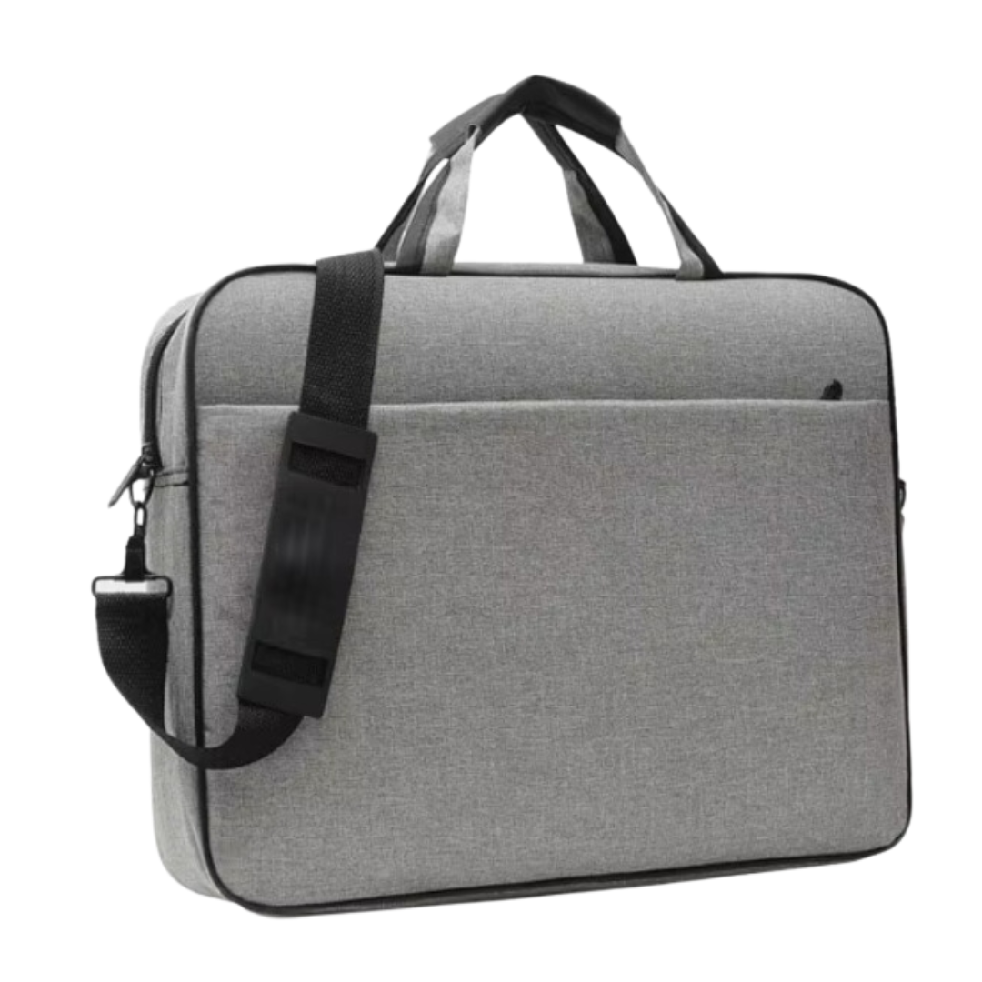 Laptop-Tasche für 15,6 & 17 Zoll – Wasserdicht, Slim Design, Business-Aktentasche mit Schultergurt – Grau & Schwarz