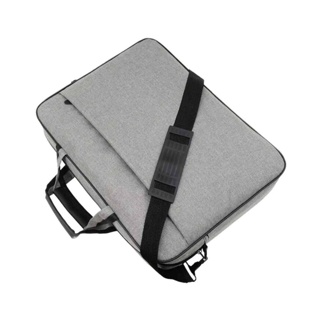 Laptop-Tasche für 15,6 & 17 Zoll – Wasserdicht, Slim Design, Business-Aktentasche mit Schultergurt – Grau & Schwarz