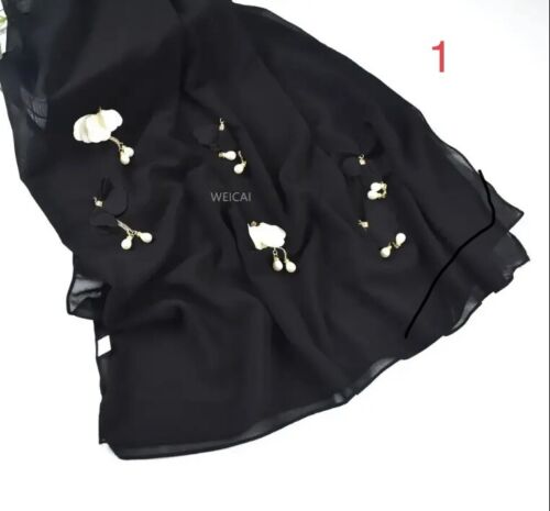 Hijab Chiffon 180-70 CM Leicht 130g Optimaler Halt 4 Farbe