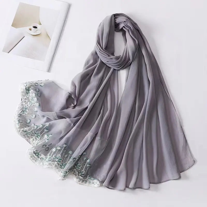 Hijab neuer Stil Hijab-Chiffon-Schal 3 Farbe Frauen kopftuch 185x70 cm Schal
