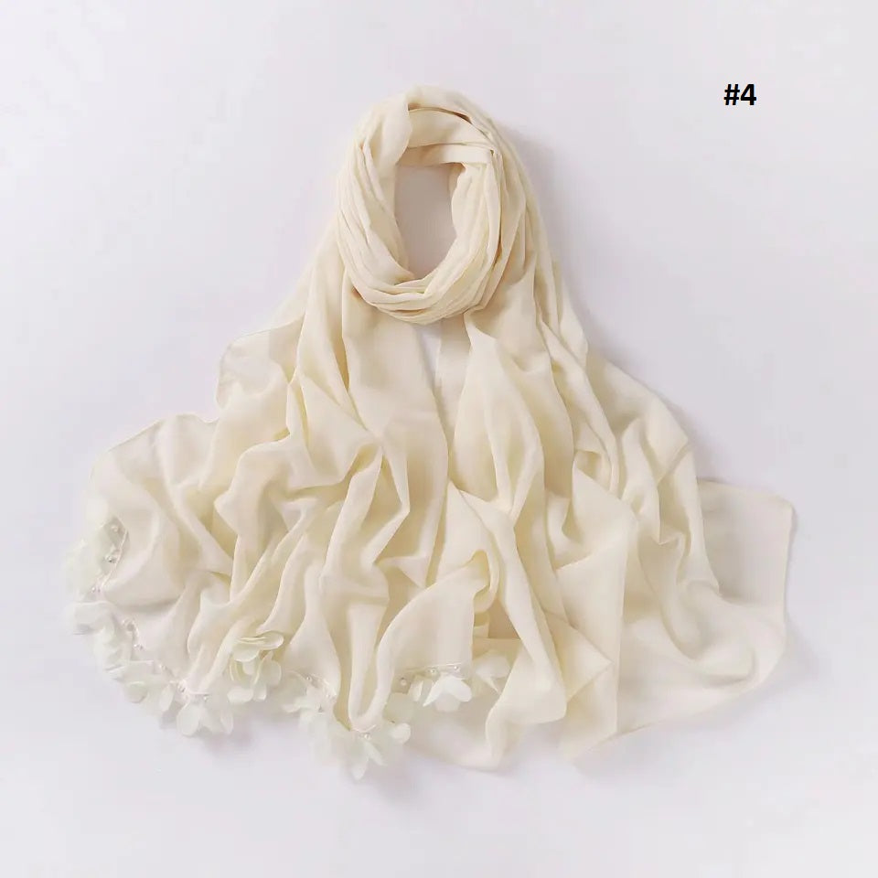 Hijab Chiffon 70*175 CM Leicht 135g Optimaler Halt und Hoher Tragekomfor 6 Farbe