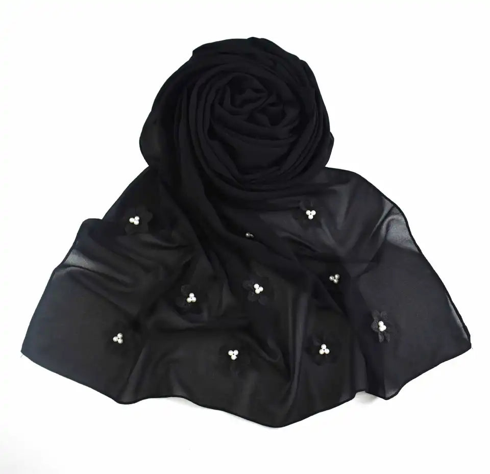 Hijab Chiffon 7 Farbe 170x70 cm Leicht 155g Optimaler Halt und Hoher Tragekomfor