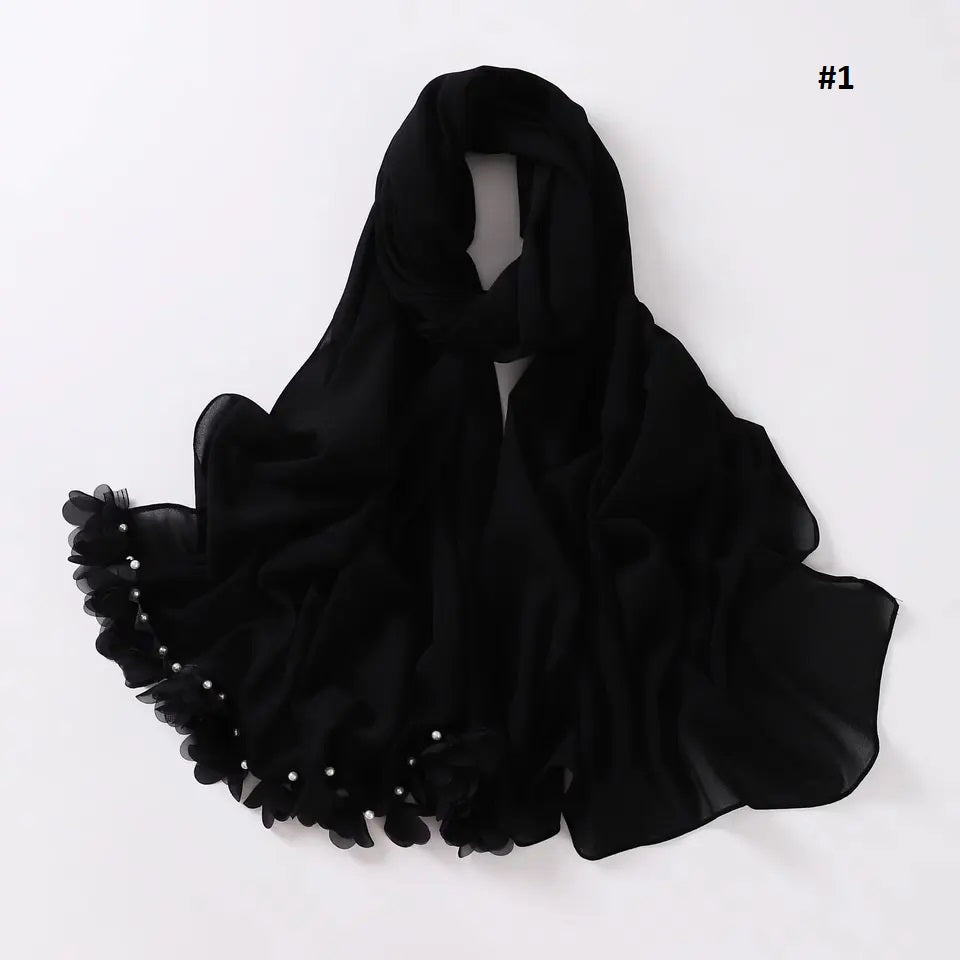 Hijab Chiffon 70*175 CM Leicht 135g Optimaler Halt und Hoher Tragekomfor 6 Farbe