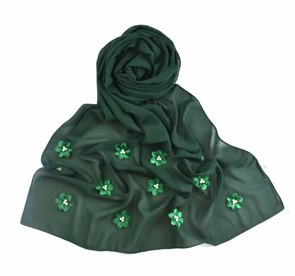 Hijab Chiffon 7 Farbe 170x70 cm Leicht 155g Optimaler Halt und Hoher Tragekomfor