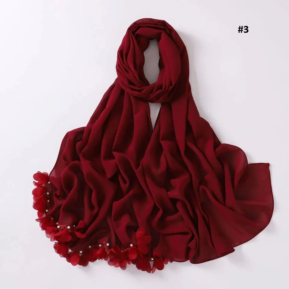 Hijab Chiffon 70*175 CM Leicht 135g Optimaler Halt und Hoher Tragekomfor 6 Farbe