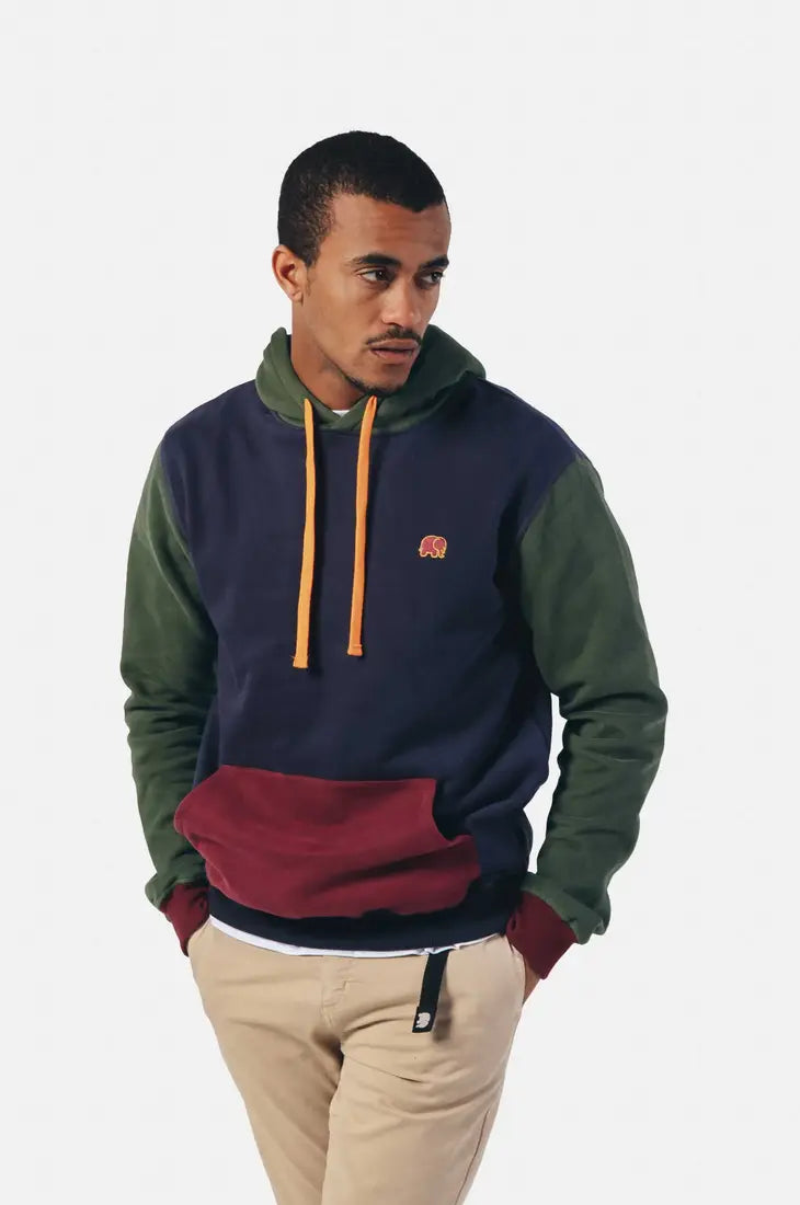 Color Block Hoodie aus 100% Bio-Baumwolle