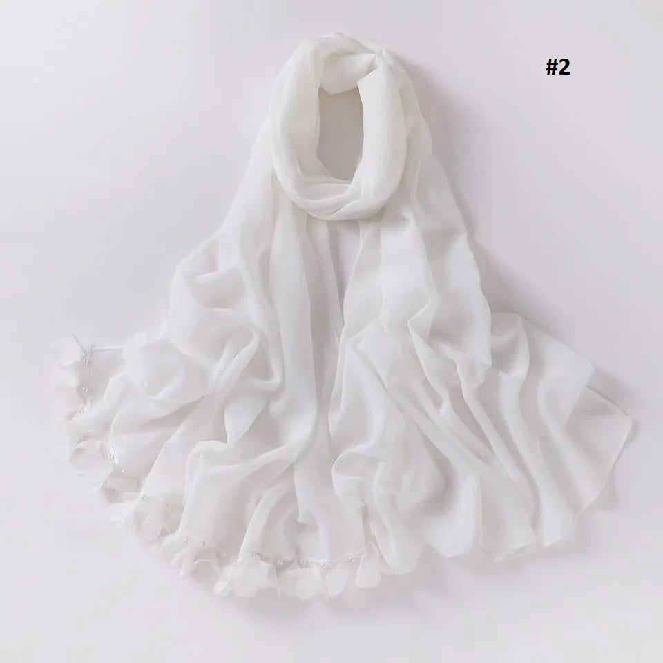 Hijab Chiffon 70*175 CM Leicht 135g Optimaler Halt und Hoher Tragekomfor 6 Farbe