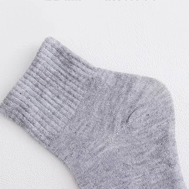 10 Paar Unisex Baumwollsocken - Einfarbig, Bequem und Atmungsaktiv