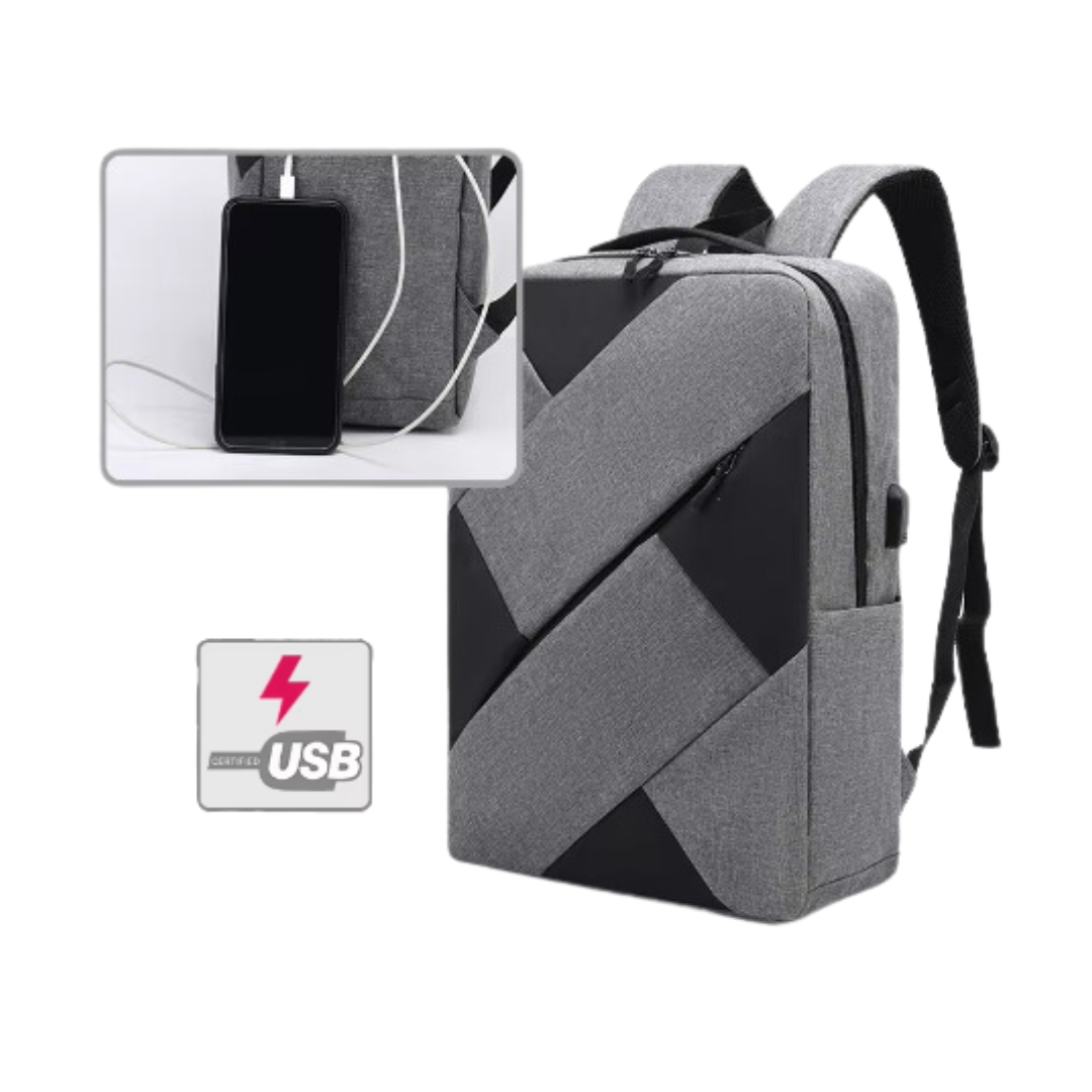 Laptop-Rucksack-Set mit USB-Anschluss | 3-teilig | Leicht & Wasserdicht | Ideal für Alltag & Reisen