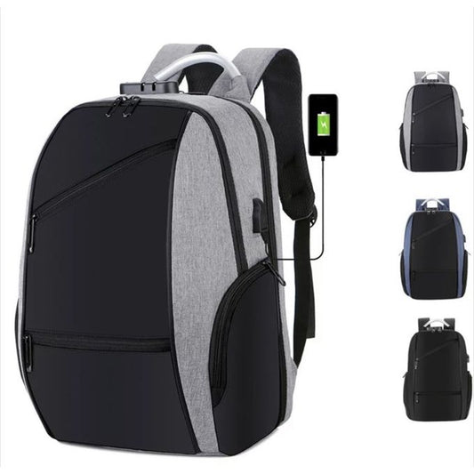Herren Laptop Rucksack mit Passwortsperre und USB-Ladeanschluss - Ideal für Arbeit und Reisen und schule