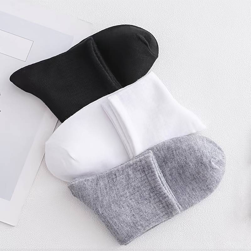 10 Paar Unisex Baumwollsocken - Einfarbig, Bequem und Atmungsaktiv